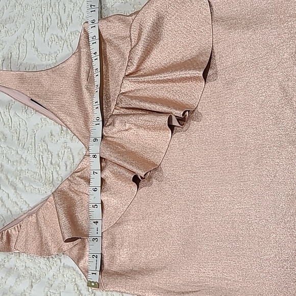 ZARA TRAFALUC COLLECTION GOLDROSE DRESS SIZE XS. - Picture 9 of 11